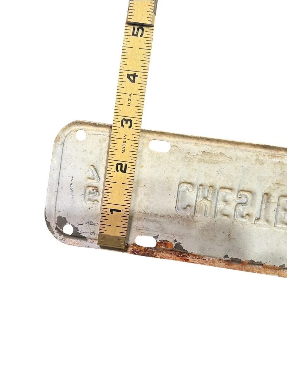 1967 Chesterfield County license plate attachment topper 34232